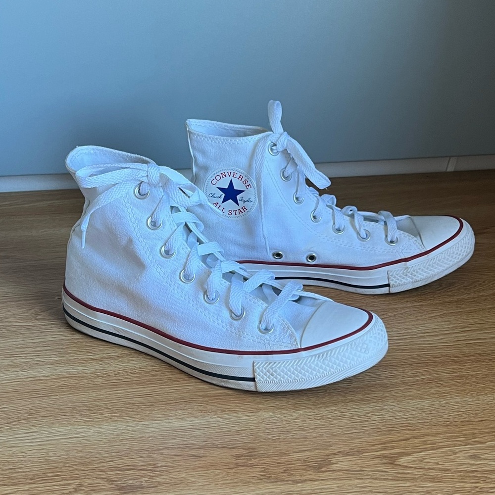 Women’s White Converse High Tops